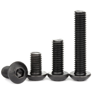 Tornillos de Cabeza de Botón con Hexágono Interno de Acero Inoxidable M2.5 M3 M4 M5 M6, Acabado Óxido Negro, Estándar ISO - Product Image 2