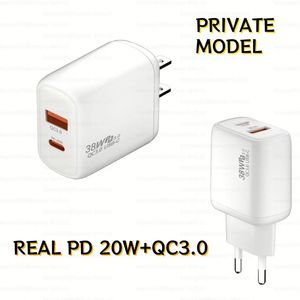 2025 NEW EU US UK Type C Wall <b>Power</b> Charger 38W USB QC3.0 Travel Adapter PD 20W Charger Type c for iPhone 15 16 Pro Max Plus - Product Image 2