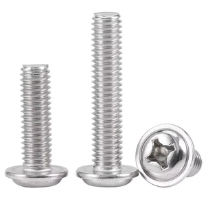 สกรูหัวกลมสแตนเลส 304/316 พร้อมสกรูไขว้ เมตริก M2-M3-M4-M5-M6-M8 - Product Image 2