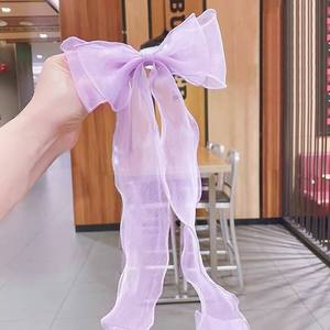 Fascia per capelli Vintage principessa cinese per bambine alla moda con fiocco in pizzo per bambini accessori per forcine in tessuto