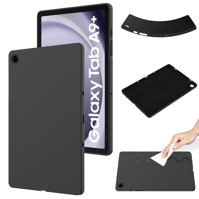 Wholesale New Innovations for Samsung Galaxy Tab A9+ Pure Color Liquid Silicone Shockproof Tablet Case