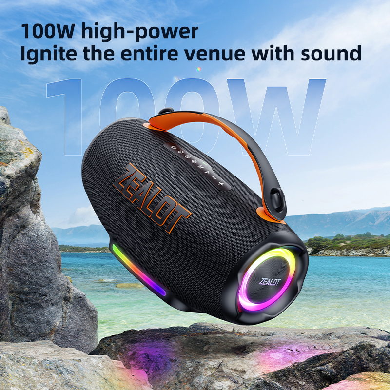 Zealot S167 Portable Speaker - 100W, 24000mah, Waterproof
