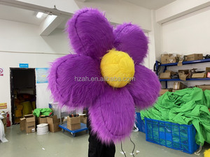Piel <span class=keywords><strong>inflable</strong></span> <span class=keywords><strong>de</strong></span> flores <span class=keywords><strong>de</strong></span> margaritas <span class=keywords><strong>de</strong></span> felpa púrpura personalizada para decoración <span class=keywords><strong>de</strong></span> escenario inflables publicitarios - Product Image 3