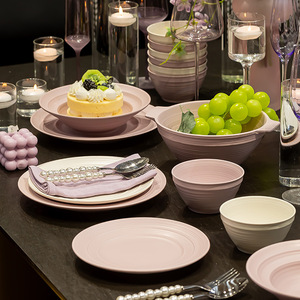 Bộ đồ ăn bằng gốm màu tím với sự kết hợp món ăn đầy màu sắc cho các nghi lễ tân gia và quà tặng - Product Image 3