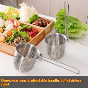 WELAND Écumoire pour fondue chinoise en acier inoxydable 304, réglable, pour faire bouillir du bœuf, des légumes, des vermicelles, des nouilles, détachable - Product Image 3