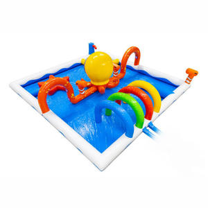 充气水滑梯儿童充气屋，带攀爬墙和水上游乐设施 |   厂家直销海洋世界章鱼款 - Product Image 2