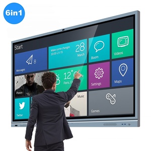 Tableau blanc interactif multifonctionnel intelligent de 55, 65, 75 pouces, projecteur, téléviseur, haut-parleur, écran publicitaire, utilisation en ascenseur, 65-98 pouces - Product Image 1