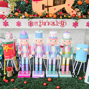 Fatto a mano in <span class=keywords><strong>legno</strong></span> schiaccianoci burattino soldato ornamenti regalo <span class=keywords><strong>di</strong></span> natale per Navidad decorazione per la casa <span class=keywords><strong>di</strong></span> natale Candy artigianato regalo <span class=keywords><strong>di</strong></span> natale - Product Image 2