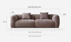 New Wholesale Hersteller Komfortable Modern Design Wohnzimmer Sofa mit verstellbarer Unterstützung Luxus Günstige Chenille Stoff Sofas - Product Image 4