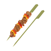 Pistolet à Kebab Teppo plat jetable, brochette de nourriture bâton Teppo en bambou BBQ outils en bambou barbecue en plein air> 12 par Kit sac Opp non revêtu