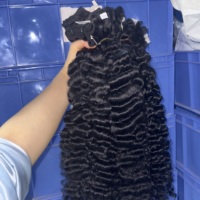 Extensiones de Cabello Humano Genius Weft Doble Trama, Finas, Invisibles, con Cutícula Intacta, Rizado Kinky Birmano, Sin Impuestos de Fábrica