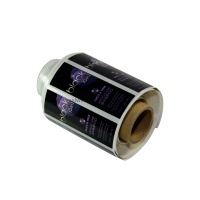 Rouleau d'étiquettes autocollantes personnalisées noires et dorées, imperméables, pour l'emballage des produits chimiques quotidiens et des flacons cosmétiques