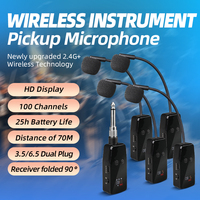 Microphone sans fil XTUGA T-03, micro-cravate sans fil à fixation sur la tête, émetteur sans fil pour saxophone et trompette