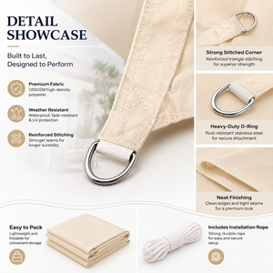 Voile d'<span class=keywords><strong>ombrage</strong></span> sur mesure en HDPE robuste et imperméable <span class=keywords><strong>pour</strong></span> extérieur, idéale <span class=keywords><strong>pour</strong></span> jardin, patio et <span class=keywords><strong>pergola</strong></span> – Fabrication chinoise - Product Image 3