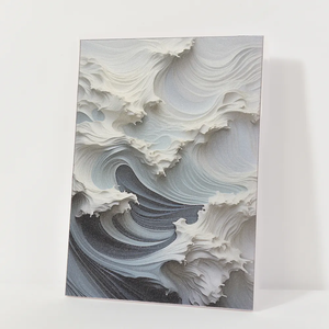 Trang trí hiện đại 50x70cm 3D in tường nghệ thuật đóng khung vải in với khung nổi - Product Image 2