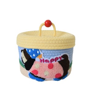 Cesta de Almacenamiento con Diseño de Perro para Regalos de Bebé y Artículos de Celebración - Product Image 3