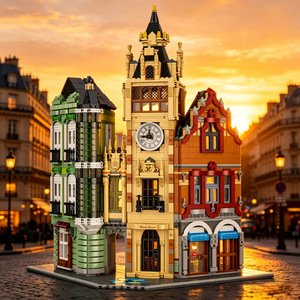 GANRAKU Grand Clock Tower Square Modular Building Set 3023PCS Premium European Street Architecture Display Model for Adult Collection - Product Image 5