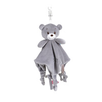 Doudou transfrontalier pour bébé, jouet en peluche sûr pour la dentition, marionnette à main pour nourrissons de 0 à 1 an, aide au sommeil apaisant