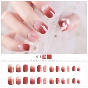 KADS 24 Uñas Postizas Francesas de Cobertura Completa, Acrílicas, Reutilizables, Cortas, Medianas, Cuadradas, Artificiales, para Manicura Diaria DIY - Product Image 5