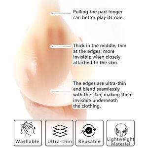얇은 실리콘 유방 강화제 스티커 스푼 모양 자체 접착 젖꼭지 커버 확장 방지 스트랩 친밀한 액세서리 - Product Image 4