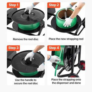 Carro industrial móvil <span class=keywords><strong>de</strong></span> alta resistencia para flejado <span class=keywords><strong>de</strong></span> rollos grandes <span class=keywords><strong>de</strong></span> PET/PP/cordón compuesto, dispensador portátil, <span class=keywords><strong>caja</strong></span> <span class=keywords><strong>de</strong></span> <span class=keywords><strong>herramientas</strong></span> 2 - Product Image 5