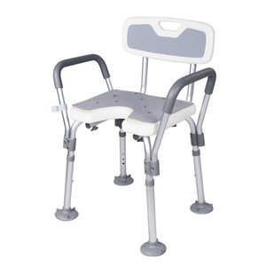 Chaise de bain en alliage d'aluminium pour personnes âgées, avec siège en forme de U et ventouses, tabouret de douche antidérapant, équipement de sécurité pour salle de bain - Product Image 5