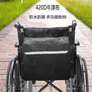 Wheelchair Armrest Side Storage saddle Hanging Bag backpack Holder Light style reflective Multi color 4 pockets To Hang <b>On</b> Back - Product Image 5