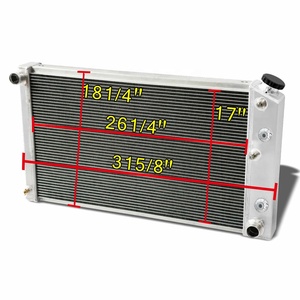 BENOS <span class=keywords><strong>AUTO</strong></span> PARTS Radiatore a <span class=keywords><strong>4</strong></span> File per Chevy Camaro 1970-1981 Monte Carlo / 1978-87 Impala El Camino Racingau - Product Image 3