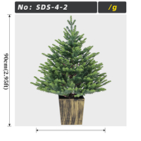 Mini sapin de Noël artificiel en gros, sapin de table vert éclatant, décoration de Noël pour la maison, décoration intérieure de Noël