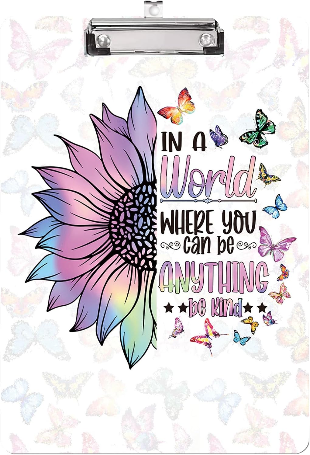 multicolored Be kind colorful sunflower butterfly