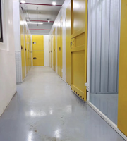 Conteneur de stockage portable et mobile de 20 pieds avec porte latérale à volet roulant en acier au design moderne, idéal pour l'entreposage domestique ou commercial