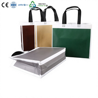Sac non tissé blanc à bords colorés, multi-couleurs unies, vierge, pour la promotion en gros des marques d'entreprise
