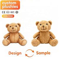 Ours en peluche personnalisé, jouet en peluche doux, animal en peluche, vente en gros, OEM, ODM, fabricant de logos personnalisés, cadeau pour enfants et cadeaux promotionnels