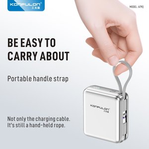 KONFULON Power Bank 10000mAh Li-Polymer con Cavo Integrato, Ricarica Rapida 22.5W, Portatile per Uso Esterno - Product Image 6