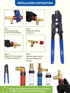 Herramienta Profesional KING SMART <span class=keywords><strong>de</strong></span> Doble Cabezal <span class=keywords><strong>para</strong></span> Remover Anillos <span class=keywords><strong>de</strong></span> Cobre PEX, <span class=keywords><strong>para</strong></span> Latón PPSU F1807/F2159 (Envío Gratuito a Canadá) - Product Image 3