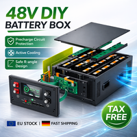 Caja de Batería LiFePO4 de 48V 15kWh para Bricolaje, Kit de Celdas Prismáticas de 280Ah 314Ah 16S, BMS de 200A, Caja de Batería Solar de Ciclo Profundo