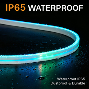 Bande lumineuse néon flexible RGB en PVC, éclairage latéral sans points lumineux, DC24V 2835 96 LED/m 8W/m <span class=keywords><strong>IP65</strong></span> 62,5mm, découpable, ambiance, OEM CE RoHS - Product Image 1