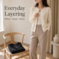 Ensemble pull cardigan en tricot 2 pièces pour femme, manches longues, col en V boutonné, tenue douce à superposer, automne-hiver
