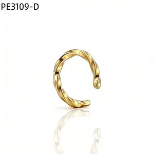 Amy Amy Twisted Rope <b>Cuff</b> Earring <b>Silver</b> Plated Women's Party Trendy Fashion Jewelry Geometric Design PE3109 - Product Image 2