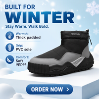 Bottes de neige transfrontalières pour hommes, imperméables, antidérapantes, extra-épaisses, chaudes, doublées de fausse fourrure courte, pour températures extérieures