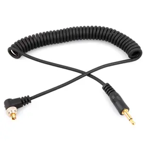 DSLR camera flash shutter release connect flexible cord cable PC to 3.5 mm (1/8" ) 1 meter length