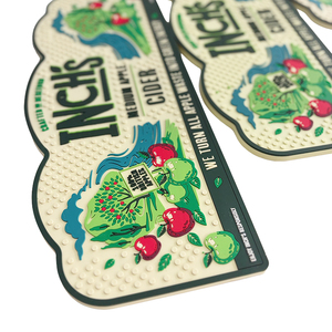 Customizable Silicone PVC Pub Runner Rubber <b>Bar</b> Spill <b>Mat</b> Beer Rail <b>Mat</b> Drip Tray Non Slip Service Pad <b>Mat</b> Placemat Coaster - Product Image 3