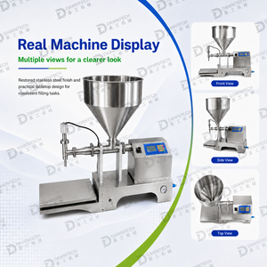 Semi-Automatic Piston Weighing Filling Machine Food Grade 304 Stainless for High Viscosity Honey Paste Sauce Ketchup Cream Peanu - Product Image 2