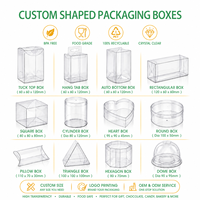 Boîtes d'emballage pliables en plastique acétate transparent PVC PET biodégradable personnalisées pour l'emballage des produits