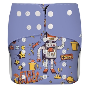 Dễ Thương In Bé Tã Tất Cả Trong Một Thiết Kế Thấm Tái Sử Dụng Túi Tã Có Thể Giặt Đôi Hàng Snaps Vải Tã Cho Bé - Product Image 2