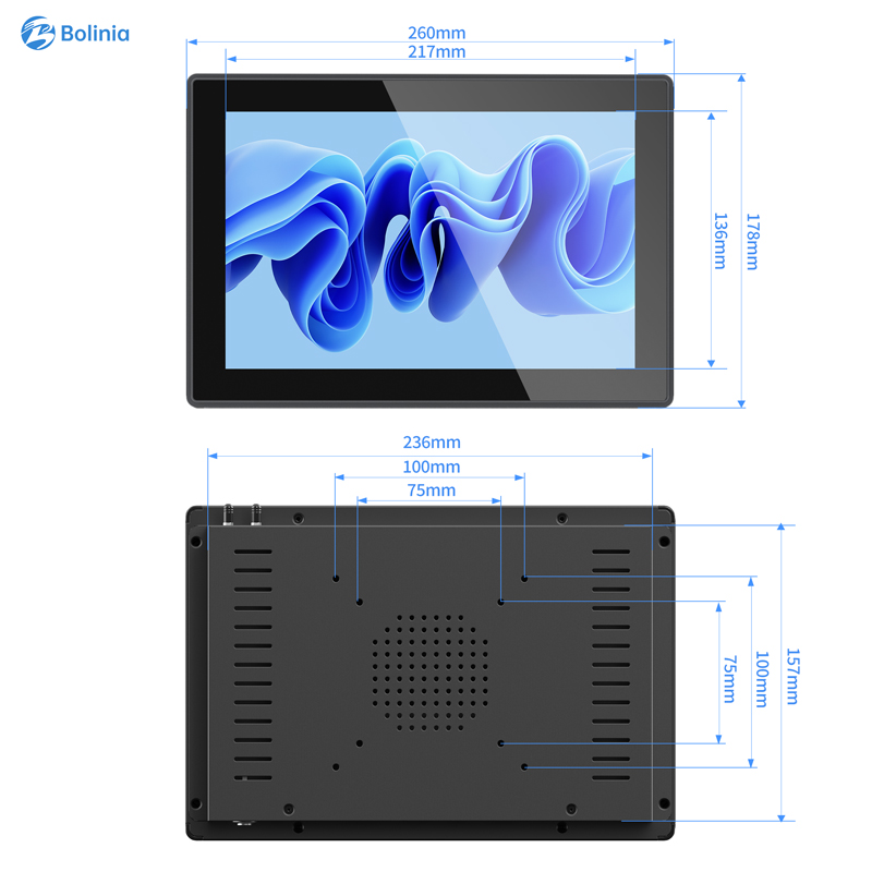 Fanless 15-Inch Industrial Open Frame IP65 Waterproof Touch Panel PC 500/1000 Nits Touch Screen Monitor Camera Module Supported