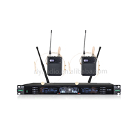 Ensemble de microphones sans fil à tube électronique 2 canaux SL-6200 avec synchronisation IR UHF 490-960 MHz pour fêtes à domicile, bars, KTV et divertissements
