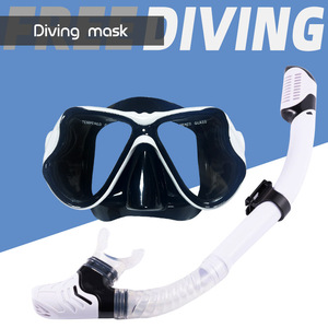 Ensemble de plongée avec masque et tuba, tube respiratoire entièrement étanche, anti-buée, réglable pour adultes, équipement de natation d'été - Product Image 4