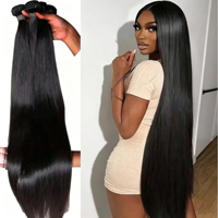 Fournisseur Populaire : Lots de Cheveux Humains Vietnamiens Bruts Lisses Comme des Baguettes de 30 Pouces, Cuticules Alignées, Noir Naturel, Vente en Gros, Fournisseur Alibaba