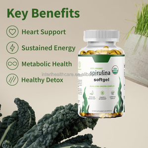 Suplemento Nutricional de Espirulina en Cápsulas Blandas de 500 mg, Vitamina Natural, Selenio, Chlorella, Espirulina en Cápsulas Blandas - Product Image 4
